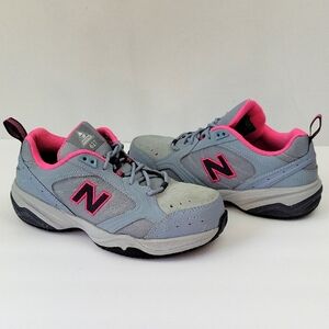New Balance Industrial 627 Sneakers Gray & Pink Size 7.5